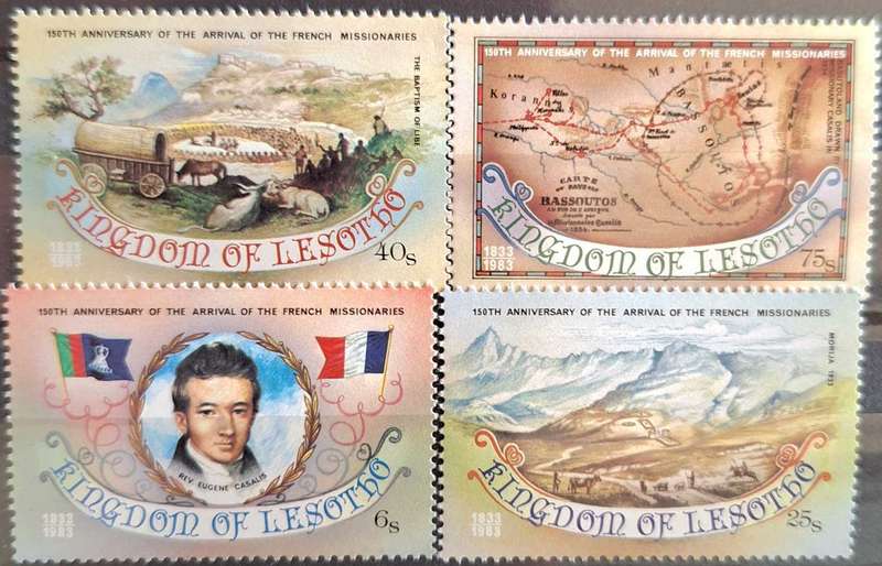 Lesotho 1983  French Missionaries Set of 4 Mint stamps