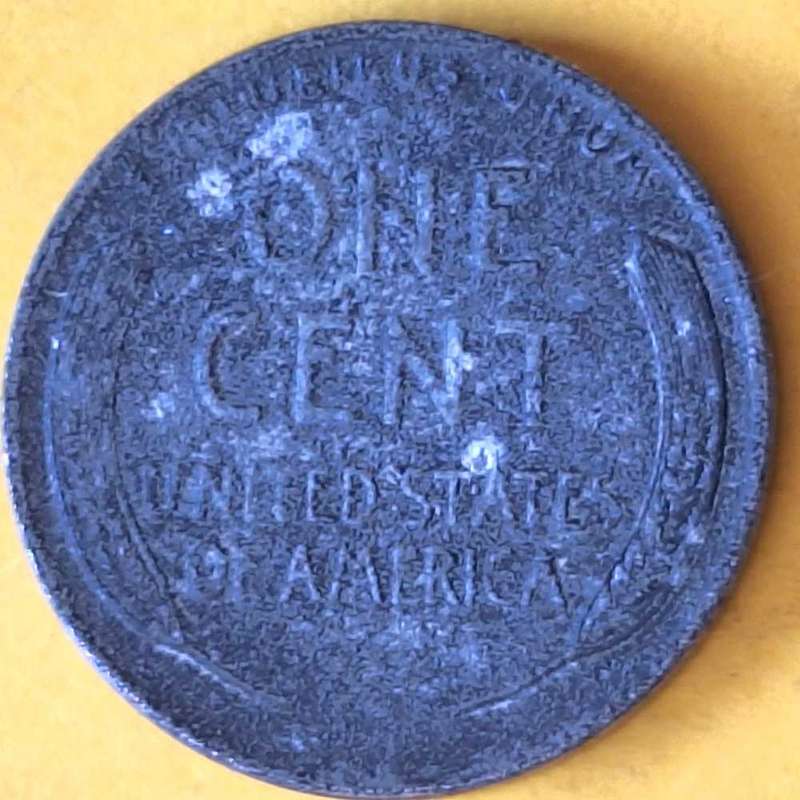 USA 1943 Lincoln  'Steel Cent'  Zinc clad steel