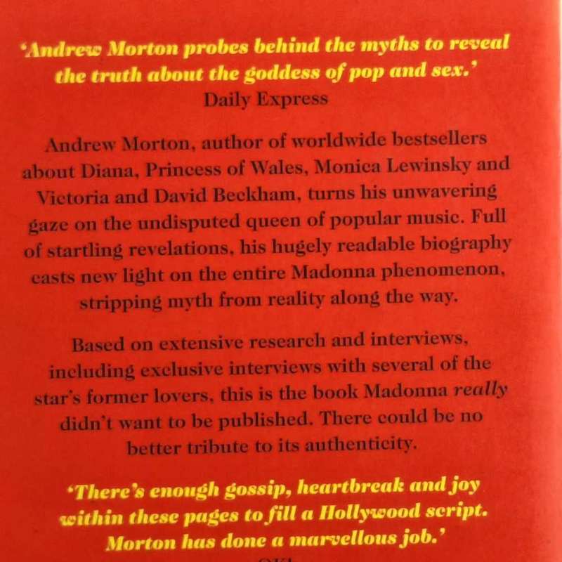 Madonna by Andrew Morton Paperback