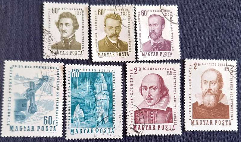 Hungary 1964 Anniversaries and Events 7 Cancelled Hinged stamps