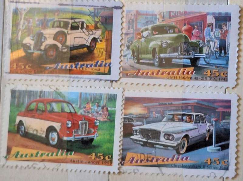 Australia 1997 Australia's Classic Cars Set of 4 Used Hinged stamps