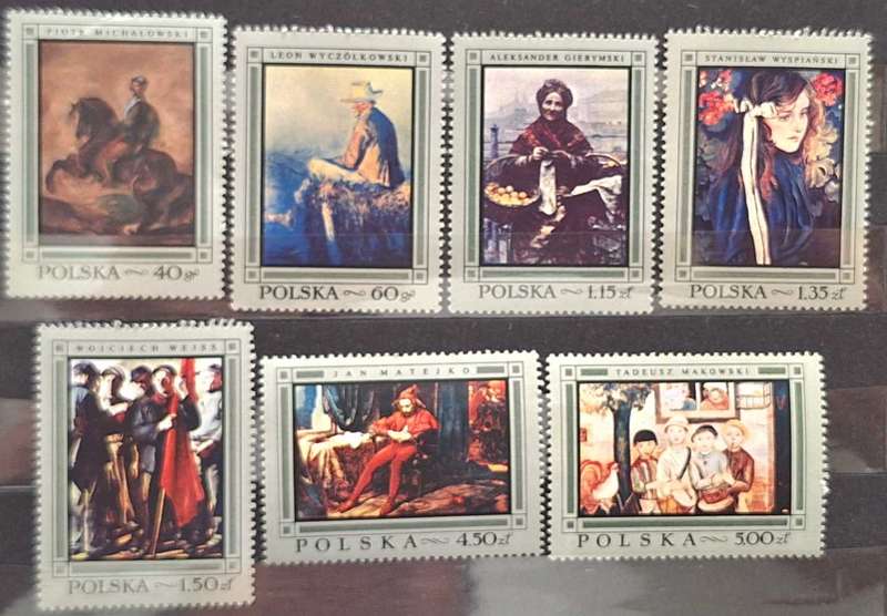 Poland 1968 Polish Paintings 7 Mint stamps from set of 8