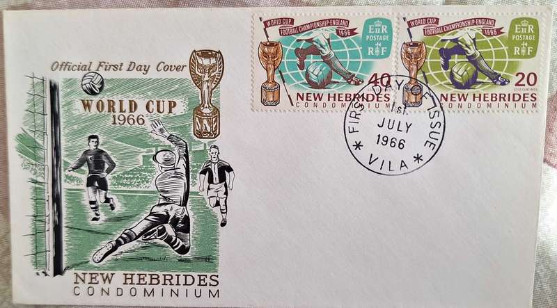 New Hebrides 1966 World Cup FDC
