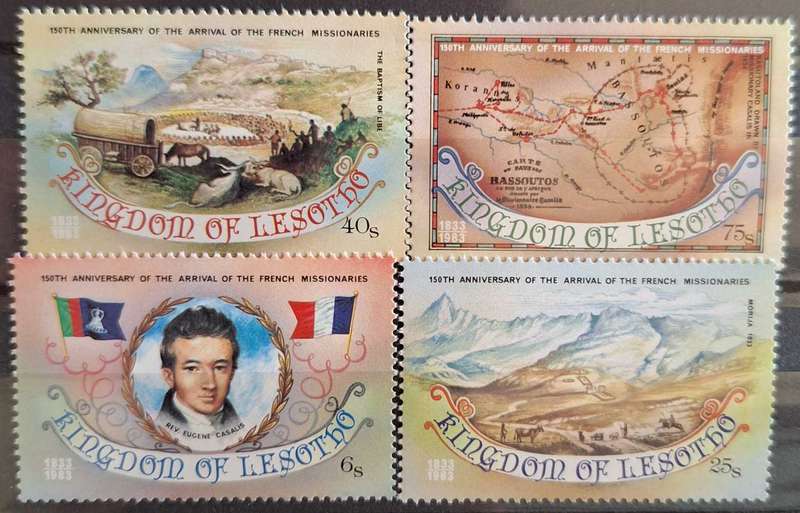 Lesotho 1983  French Missionaries Set of 4 Mint stamps