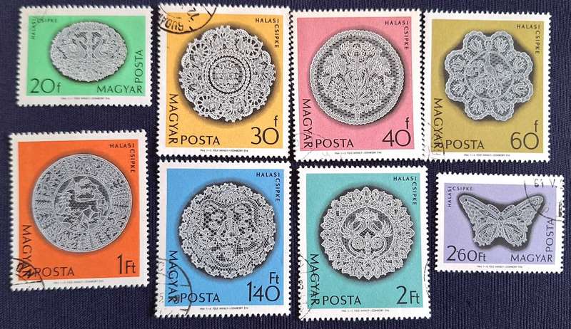 Hungary 1964 Halace Lace Set of 8 Used Hinged stamps