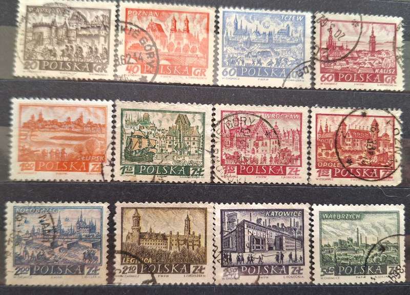 Poland 1960-61 Historic Cities 12 Used stamps