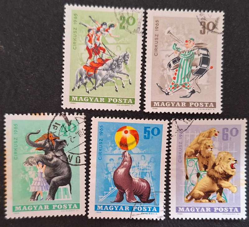 Hungary 1965 Circus 5 Used Hinged stamps