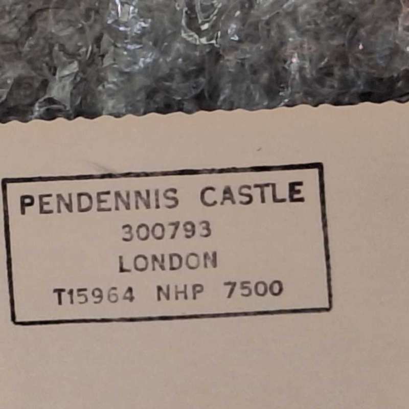 Post Card Pendennis Castle with Cape Town background with Jamestown St Helena 74 Cancellation