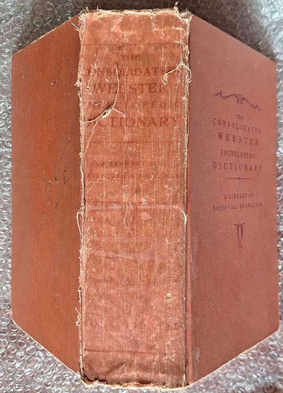 The Consolidated Webster Encyclopedic Dictionary Hardcover 1955