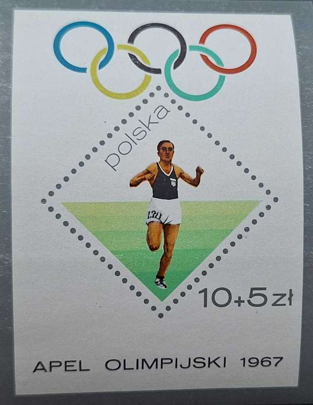 Poland 1967 Olympic Appeal 1 Mint Imperforate Minisheet