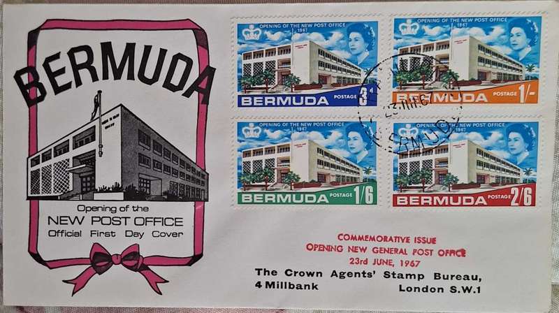 Bermuda 1967 Opening of New Post Office FDC