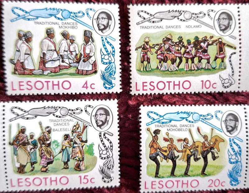 Lesotho 1975 Traditional Dances Set of 4 Mint stamps