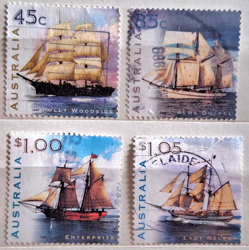 Australia 1999 Sailing Ships of Australia Set of 4 Used Hinged stamps