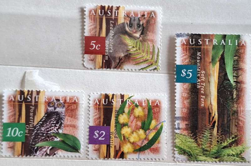 Australia 1996 Nature: Tall Forests Set of 4 Used Hinged stamps
