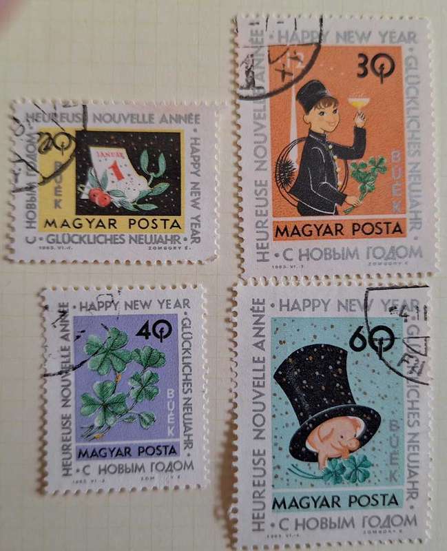 Hungary 1963 New Year 4 Used Hinged Stamps