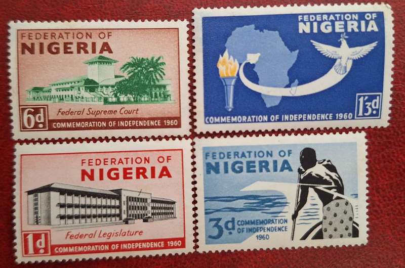 Nigeria 1960 Independence Set of 4 mint stamps