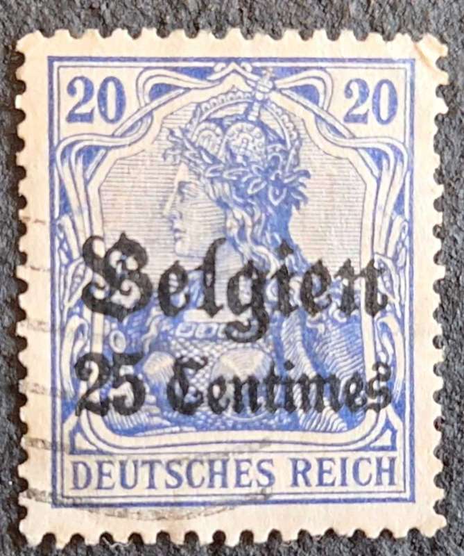 Belgium 1914 German Occupation in WWI 1 Used stamp