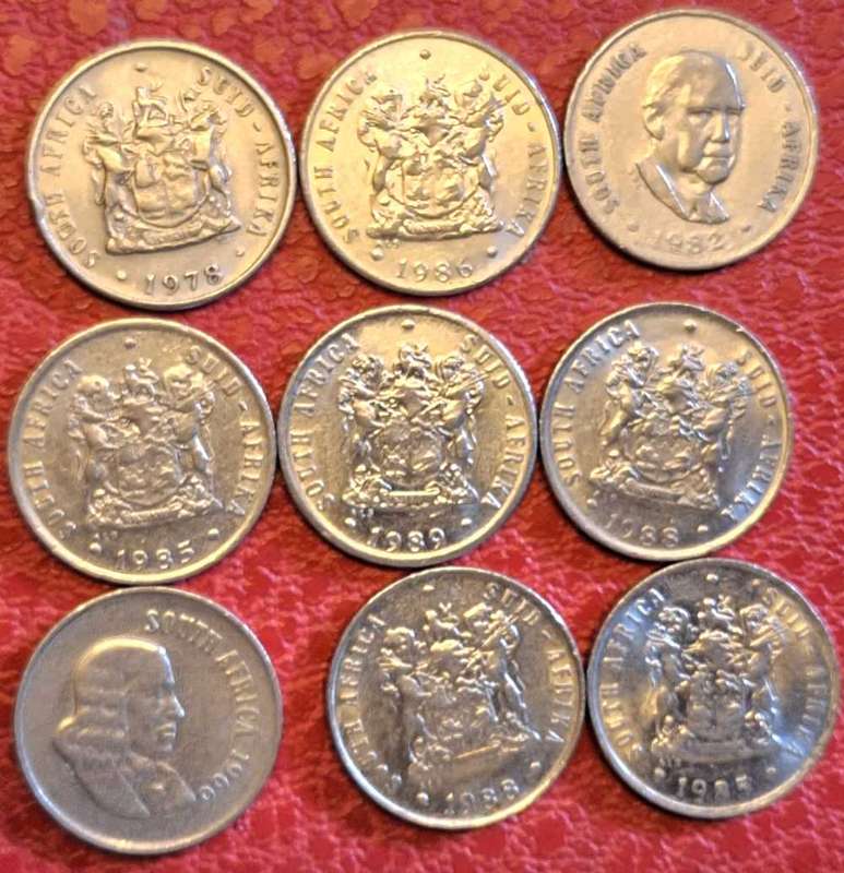 South Africa Mixed Lot of 10c coins