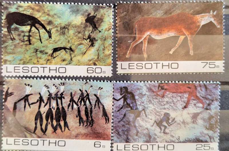 Lesotho 1983 Rock Paintings Set of 4 Mint stamps