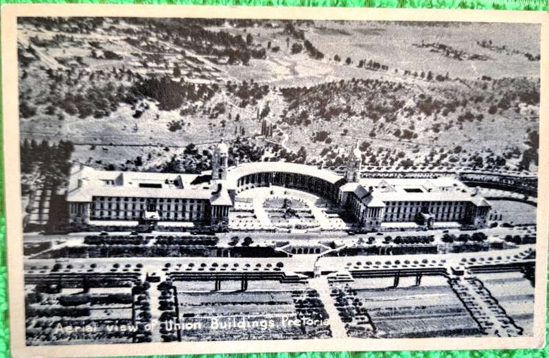 Vintage Newman Art Post Card Aerial View of Union Buildings, Pretoria