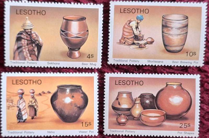 Lesotho 1980 Traditional Pottery Set of 4 Mint stamps