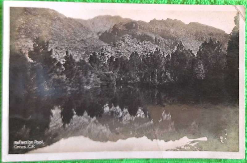Vintage Newman Art Post Card Reflection Pool, Ceres Posted 1941 Ceres to Cape Town