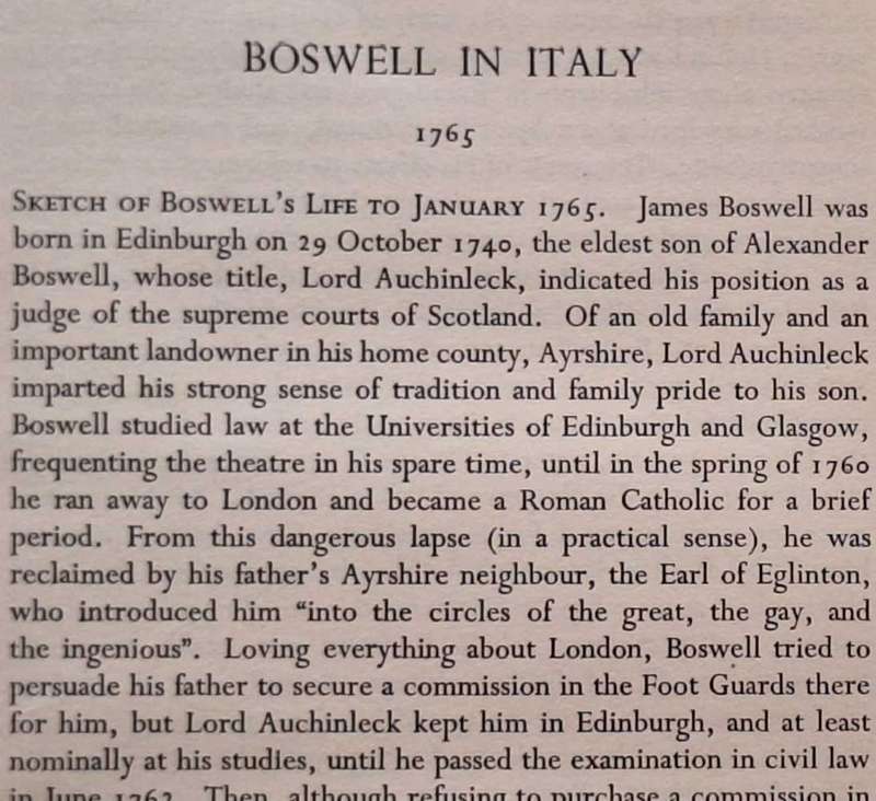 The Yale Editions of the Private Papers of James Boswell: Boswell on the Grand Tour Hardcover