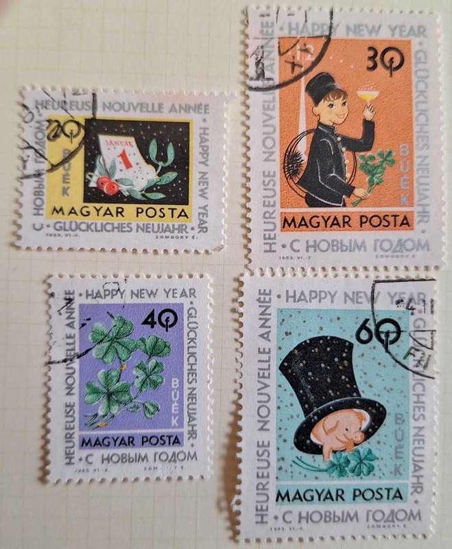 Hungary 1963 New Year 4 Used Hinged Stamps