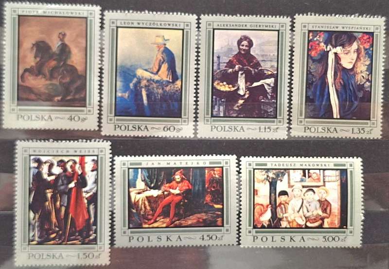 Poland 1968 Polish Paintings 7 Mint stamps from set of 8