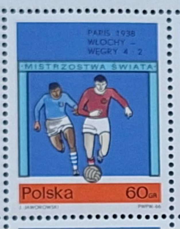 Poland 1966 Soccer World Cup London 1 Mint Sheet of 10 stamps
