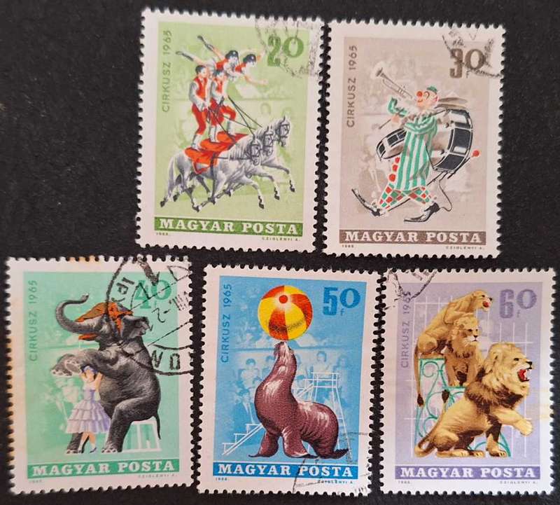 Hungary 1965 Circus 5 Used Hinged stamps