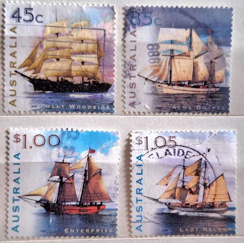 Australia 1999 Sailing Ships of Australia Set of 4 Used Hinged stamps