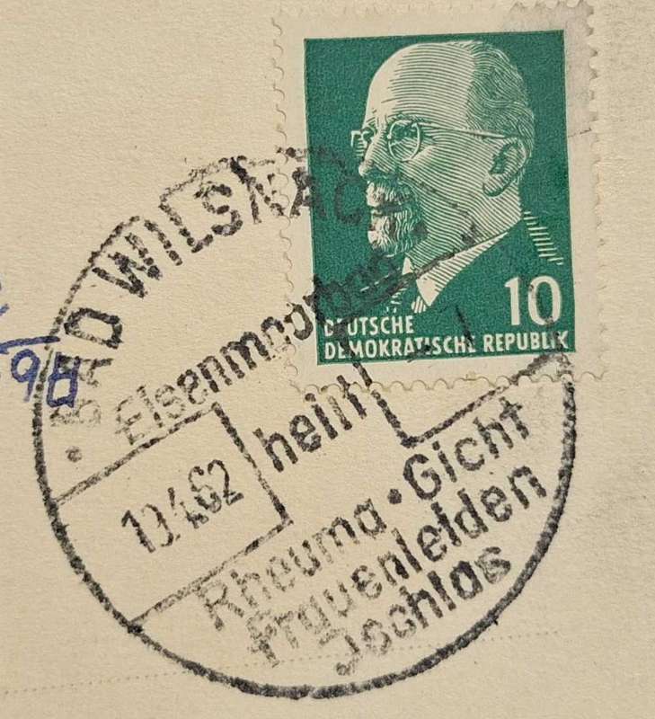 Germany 1962 Bad Wilsnack Postmark
