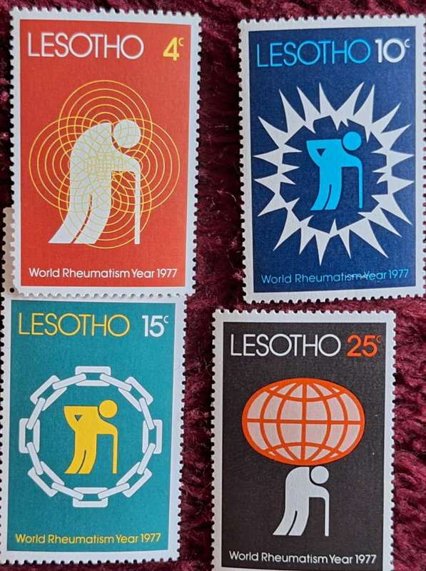 Lesotho 1977 World Rheumatism Year Set of 4 Mint stamps
