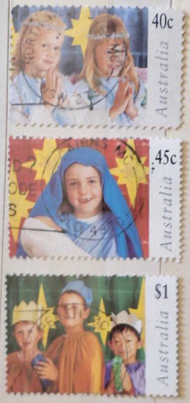 Australia 1997 Christmas Set of 3 Used Hinged stamps