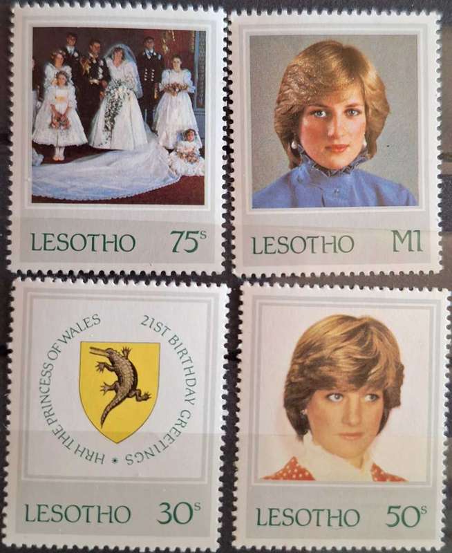 Lesotho 1982 Diana, Princess of Wales 21st Birthday Set of 4 Mint Stamps