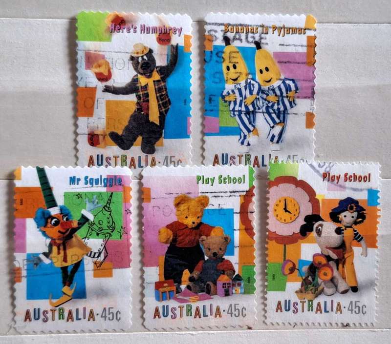 Australia 1999 Children's Television Set of 5 Used Hinged stamps