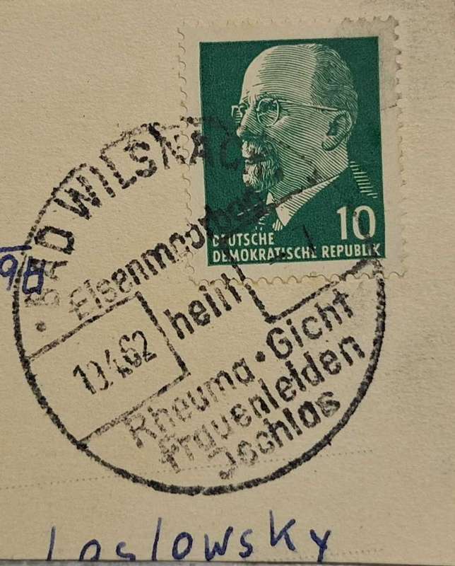 Germany 1962 Bad Wilsnack Postmark