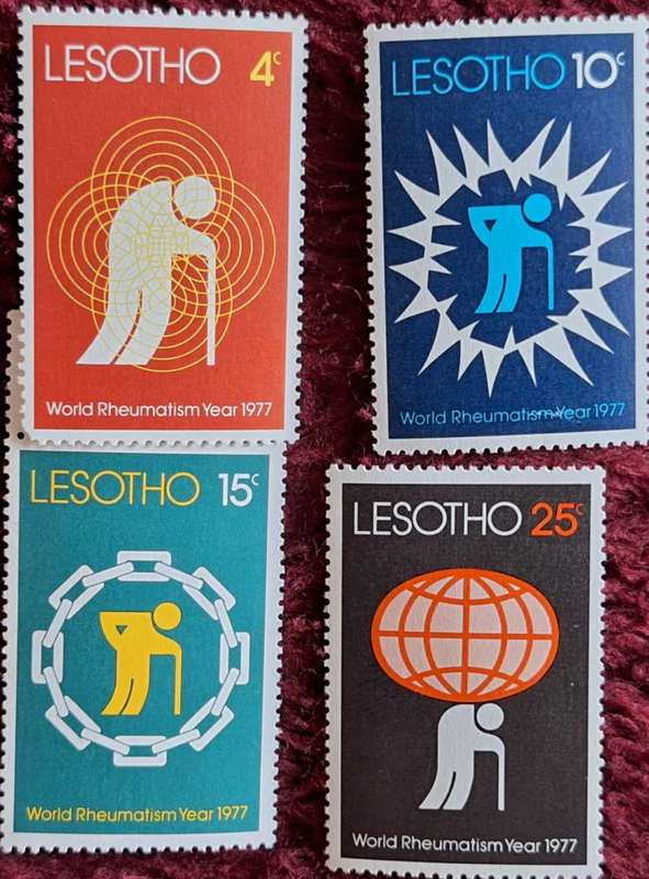 Lesotho 1977 World Rheumatism Year Set of 4 Mint stamps