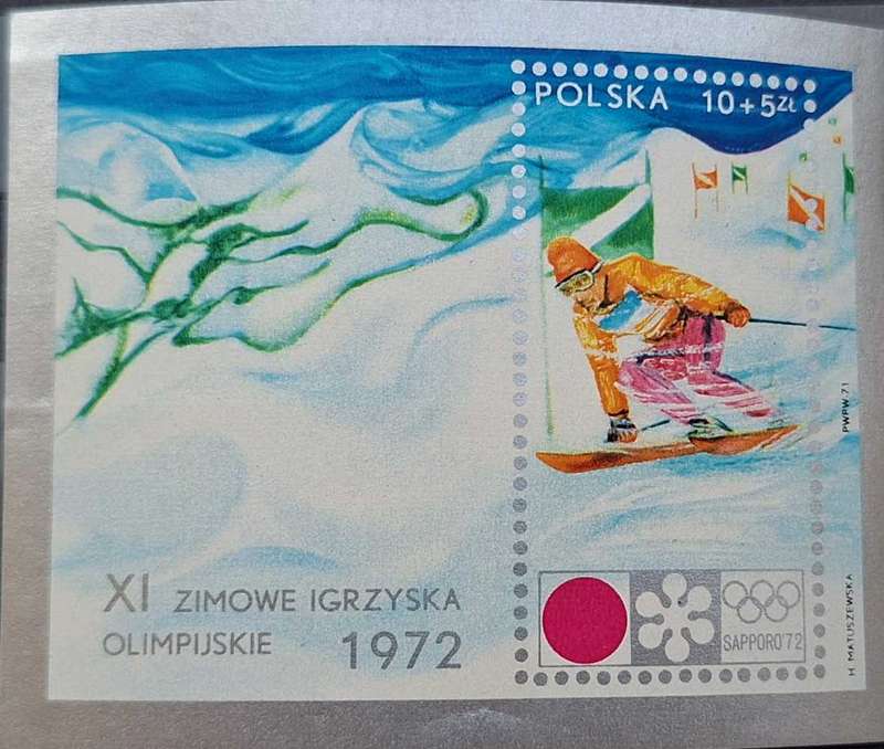 Poland 1972 Sapporo Olympic Games 1 Mint Minisheet
