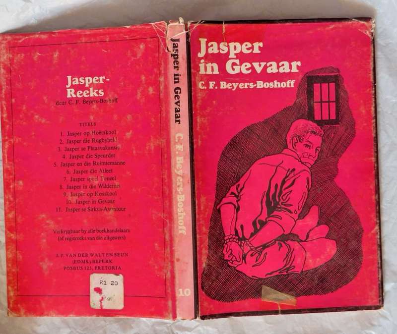 Jasper in Gevaar deur C F Beyers-Boshoff Hardeband 1971 Tweede Druk Jasper-Reeks Nr. 10