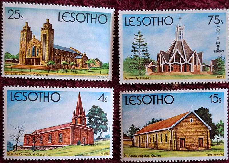 Lesotho 1980 Christian Churches Set of 4 Mint stamps
