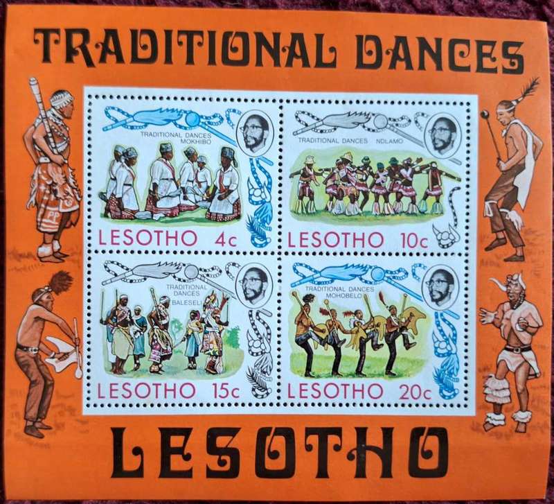 Lesotho 1975 Traditional Dances Mint Miniature Sheet