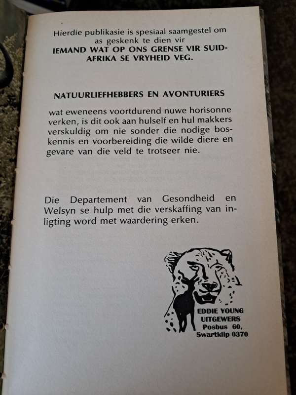 Oorlewing in die Wildernis Saamgestel deur Dr Eddie Young Hardeband
