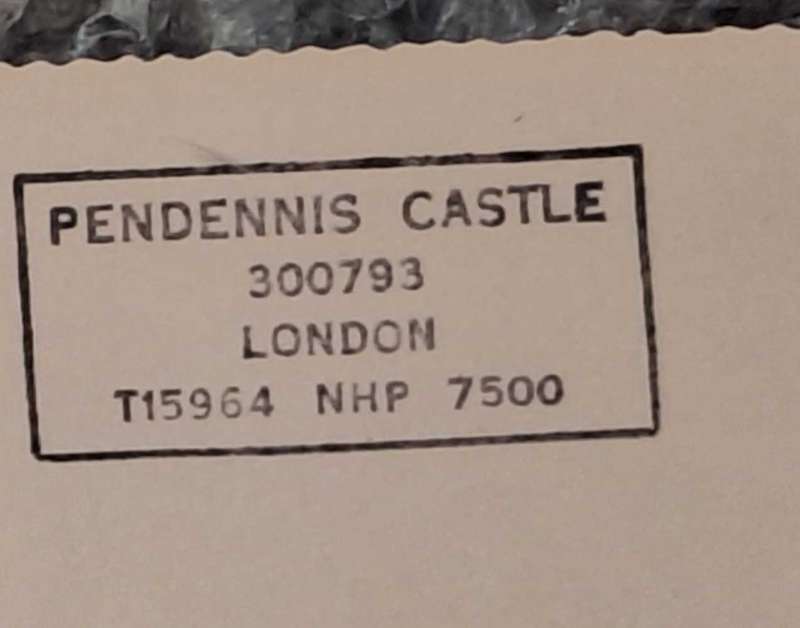 Post Card Pendennis Castle with Cape Town background with Jamestown St Helena 74 Cancellation