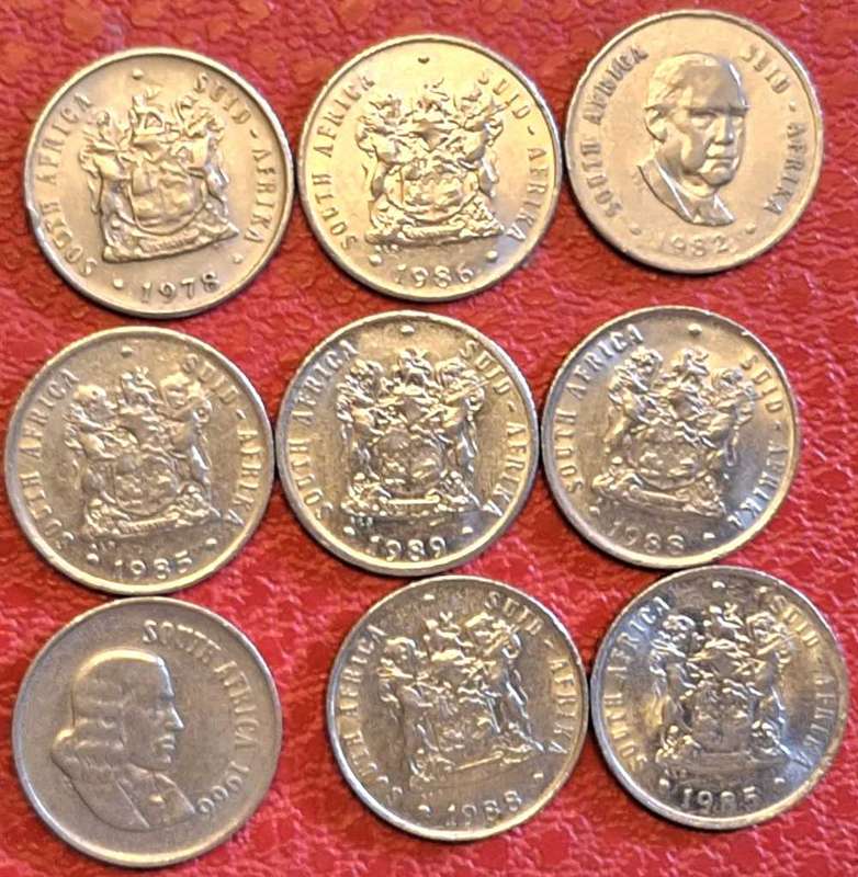 South Africa Mixed Lot of 10c coins