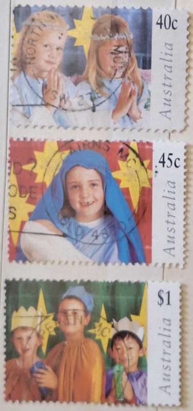 Australia 1997 Christmas Set of 3 Used Hinged stamps
