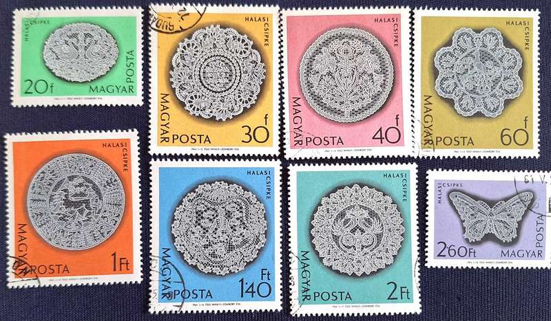 Hungary 1964 Halace Lace Set of 8 Used Hinged stamps
