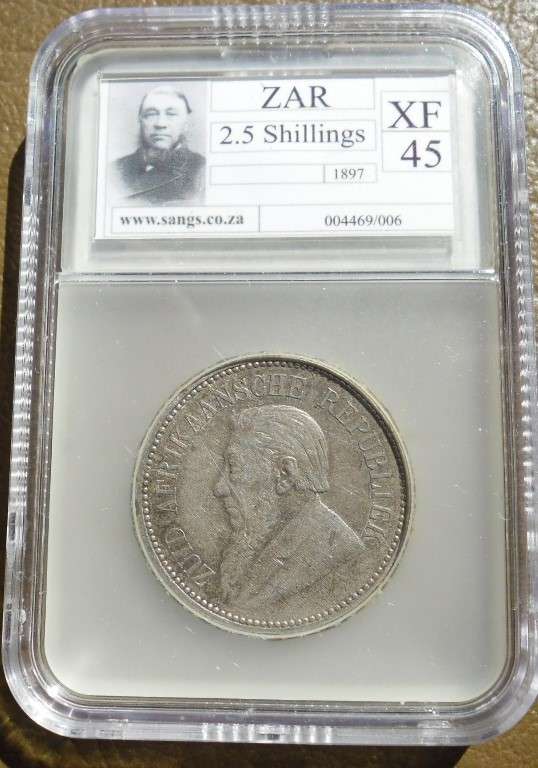1897 2.5 SHILLING SANGS GRADED XF45