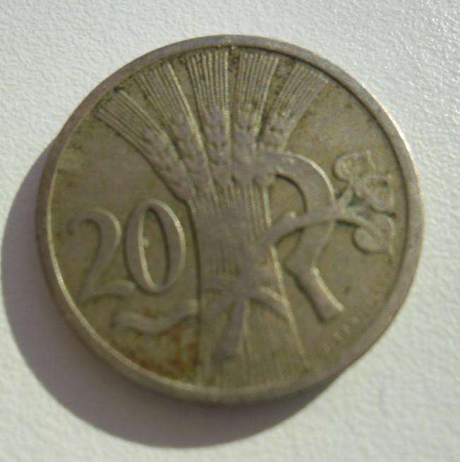 1921 CZECHOCLOVAKIA 20 HALER